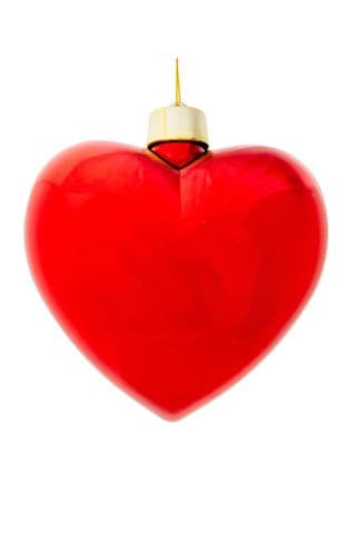 Игрушка матовая Сердце, материал: пластик, Размер 150мм, Цвет: красный