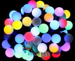 Гирлянда Шарики 7.5 м, 50 LED-шариков по 18 мм, соединяемая