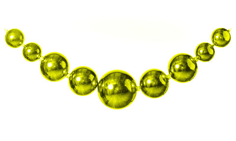 Бусы из шаров, Размер 1300 мм (1шт. 200мм, 4шт. 150мм, 4шт. 100мм), Цвет: золото, серебро, красный, синий