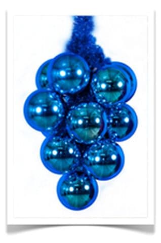 Гроздь из шаров, Размер 600 мм (14 шт. 150 мм), Цвет: золото, серебро, красный, синий