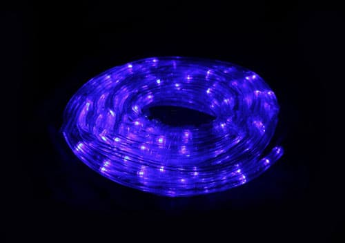 Дюралайт 10м LED круглый синий, 3-жилы, 300 лапм