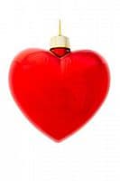 Игрушка матовая Сердце, материал: пластик, Размер 150мм, Цвет: красный