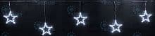 Светодиодные подвески Rich LED Звезды 3*0.5 м, БЕЛЫЙ, прозрачный провод