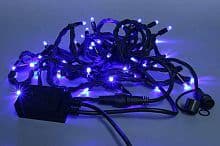 Электрогирлянда уличная 100 LED Сине-белый, 1д. 2цв, 10м пров. черн. IP65