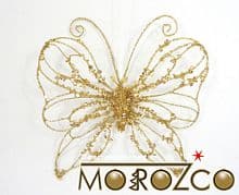 Новогоднее украшение подвесное Бабочка, цвет Золото, размер 13см