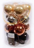 Набор стеклянных шаров коллекция Гламур, 80мм, 16шт