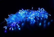 Электрогирлянда НИТЬ 100 LED Синий, прозрачный провод, 7м