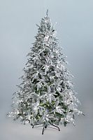 Crystal Trees Ель Маттерхорн заснеженная с вплетенной гирляндой 2,1 м