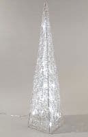 Акриловая пирамида. 30 белых светодиодов. Размер 60 см