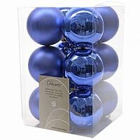 Набор пластиковых матовых шаров 60 мм синий королевский, 12 шт (Kaemingk)