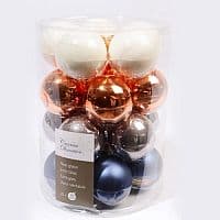 Набор стеклянных шаров коллекция Краски зимнего города, 35мм, 16шт