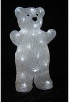 Акриловая фигура Медведь. 120 белых светодиодов. Размер 60 см