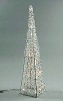 Акриловая пирамида. 30 теплых белых светодиодов. Размер 60 см