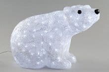 Акриловая фигура Медведь. 150 белых светодиодов. Размер 40 см
