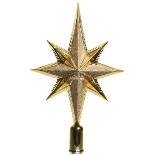 Верхушка Звезда 25 см золотая (Kaemingk)