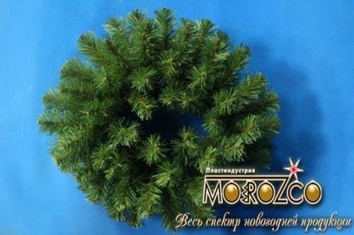 Венок новогодний 9, d-35 см  светло зеленый MOROZCO