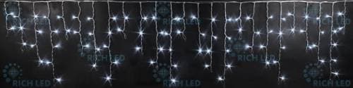 Светодиодная бахрома Rich LED м ФИОЛЕТОВЫЙ флэш, прозрачный провод