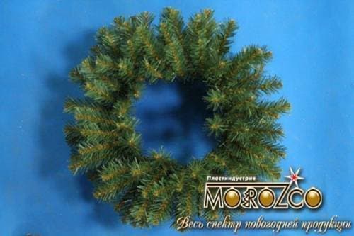 Венок новогодний - 8, d-35 см зеленый MOROZCO