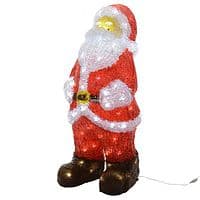 Санта светящийся, 60 см, уличный, акрил, 120 холодных белых LED ламп (Kaemingk)