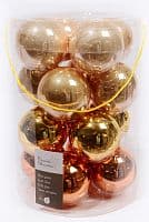 Набор стеклянных шаров коллекция Жемчужная Роскошь, 80мм, 16шт