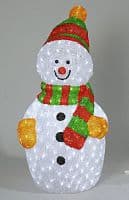 Акриловая фигура Снеговик. 450 белых светодиодов. Размер 90 см