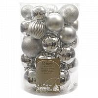 Набор пластиковых шаров Серебряная Коллекция 34 шт, mix (Kaemingk)