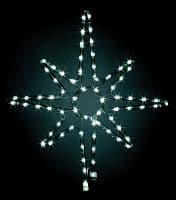 Украшение верхушка звезда с белыми светодиодами. Размер 60 см