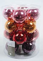 Набор стеклянных шаров коллекция Маскарад, 80мм, 16шт