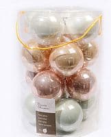 Коллекция стеклянных шаров Шоколадный Коктейль 60 мм, 20 шт (Kaemingk)