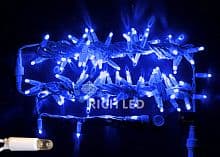 Светодиодная гирлянда Rich LED 10 м, 24В, колпачок, СИНИЙ, белый провод